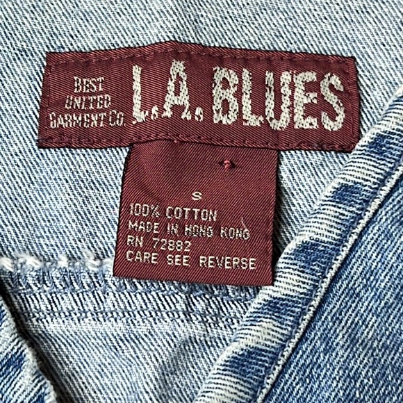 Vintage Liz Wear, Liz Claiborne Blue Denim Vest Sz Sm - Picture 5 of 9